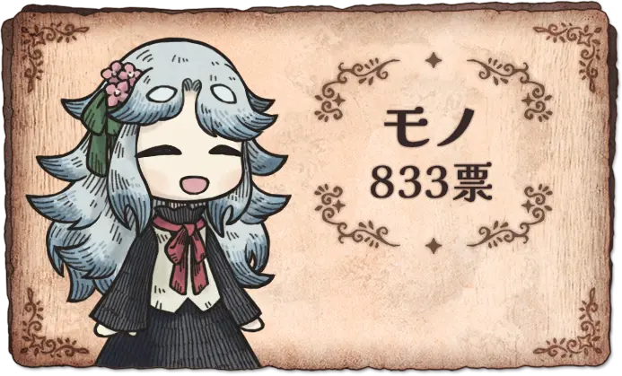 モノ 833票