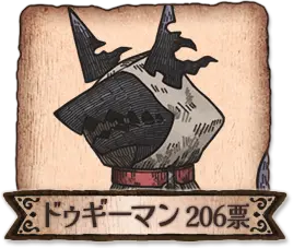 ドゥギーマン 206票